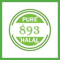 conception avec halal feuille conception 893 vecteur