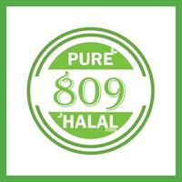 conception avec halal feuille conception 809 vecteur