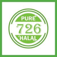 conception avec halal feuille conception 726 vecteur