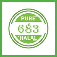 conception avec halal feuille conception 683 vecteur
