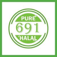 conception avec halal feuille conception 691 vecteur