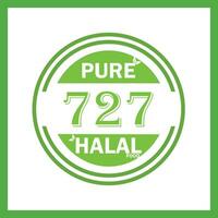 conception avec halal feuille conception 727 vecteur