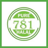 conception avec halal feuille conception 781 vecteur