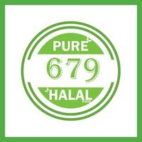 conception avec halal feuille conception 679 vecteur