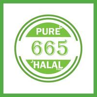 conception avec halal feuille conception 665 vecteur