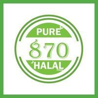 conception avec halal feuille conception 870 vecteur