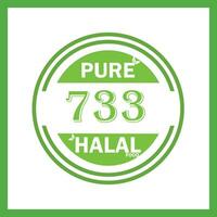 conception avec halal feuille conception 733 vecteur