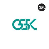 lettre gsk monogramme logo conception vecteur