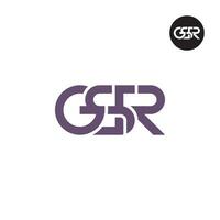 lettre gsr monogramme logo conception vecteur