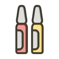 ampoule vecteur épais ligne rempli couleurs icône pour personnel et commercial utiliser.