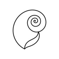coquillage icône vecteur. coquille illustration signe. mer la vie symbole ou logo. vecteur