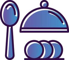 conception d'icône de vecteur de dîner