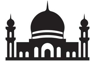 kaaba dans Mecque saoudien Saoudite géométrique modèle icône pour salutation Contexte de Hajj, vecteur silhouette