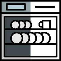 Lave-vaisselle vecteur icône conception