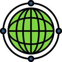 virtuel monde globe vecteur icône conception