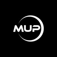 mup lettre logo conception, inspiration pour une unique identité. moderne élégance et Créatif conception. filigrane votre Succès avec le frappant cette logo. vecteur