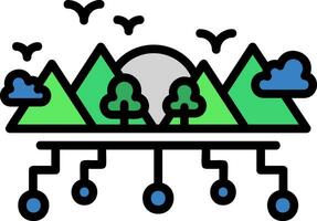 généré par ai paysages vecteur icône conception