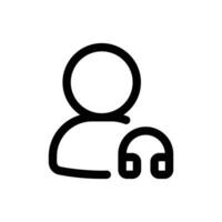 utilisateur du son icône dans branché contour style isolé sur blanc Contexte. utilisateur du son silhouette symbole pour votre site Internet conception, logo, application, ui. vecteur illustration, eps10.
