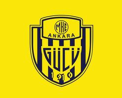 ankaragucu club logo symbole dinde ligue Football abstrait conception vecteur illustration avec Jaune Contexte