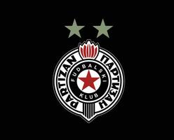 partisan belgrad club symbole logo Serbie ligue Football abstrait conception vecteur illustration avec noir Contexte