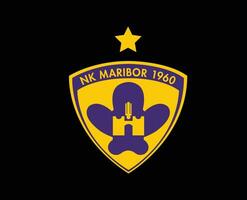 maribor club logo symbole slovénie ligue Football abstrait conception vecteur illustration avec noir Contexte