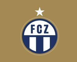 Zurich logo club symbole Suisse ligue Football abstrait conception vecteur illustration avec marron Contexte