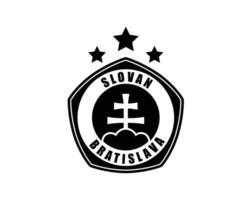 slovaque Bratislava club logo symbole noir la slovaquie ligue Football abstrait conception vecteur illustration