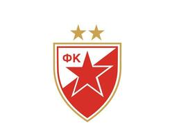 crête zvezda club symbole logo Serbie ligue Football abstrait conception vecteur illustration