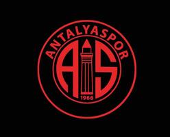 Antalyaspor club symbole logo dinde ligue Football abstrait conception vecteur illustration avec noir Contexte