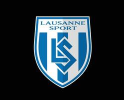 Lausanne sport logo club symbole Suisse ligue Football abstrait conception vecteur illustration avec noir Contexte