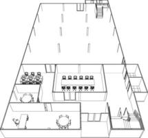 3d illustration de Résidentiel projet vecteur