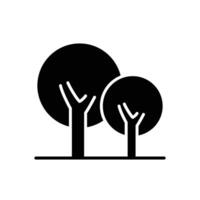 le groupe de des arbres icône. Facile solide style. biodiversité, durable, harmonie, environnement, nature, floral, forêt concept. silhouette, glyphe symbole. vecteur illustration isolé.