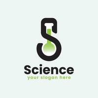 science logo daigner icône modèle avec laboratoire vecteur illustration