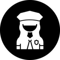 femme policier vecteur icône