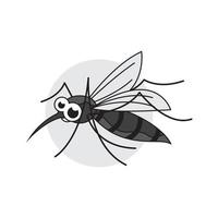 vecteur de modèle d'icône de moustique insecte