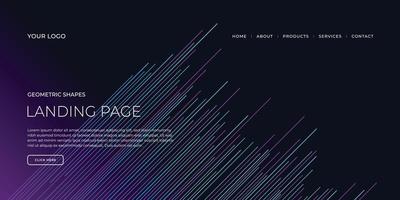 modèle de page de destination avec des motifs géométriques pour le site Web de l'entreprise vecteur
