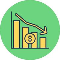 économique crise vecteur icône