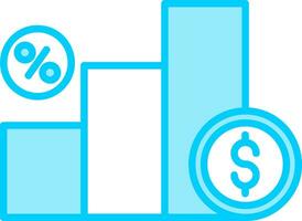 l'intérêt taux vecteur icône