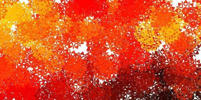 texture de vecteur orange clair avec des flocons de neige brillants.