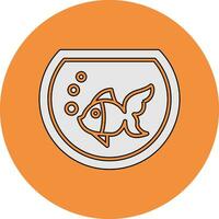 icône de vecteur de bol de poisson