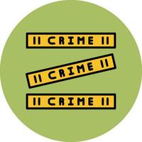 la criminalité scène vecteur icône