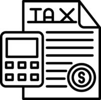 les taxes vecteur icône