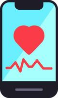 icône de vecteur de fréquence cardiaque