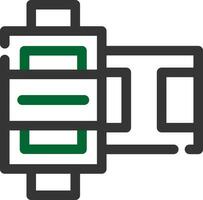 conception d'icône créative de rouleau de film vecteur