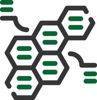 en alternance hexagones Créatif icône conception vecteur