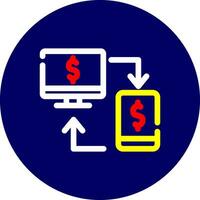 conception d'icône créative de transfert en ligne vecteur