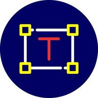 conception d'icône créative de taille de texte vecteur