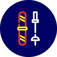 conception d'icônes créatives d'équipement de ski vecteur