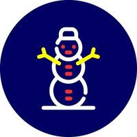 conception d'icône créative bonhomme de neige vecteur