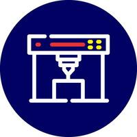 conception d'icône créative d'imprimante 3d vecteur